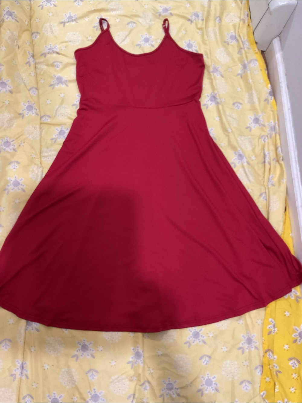 Classic Red Spaghetti-Strap Dress